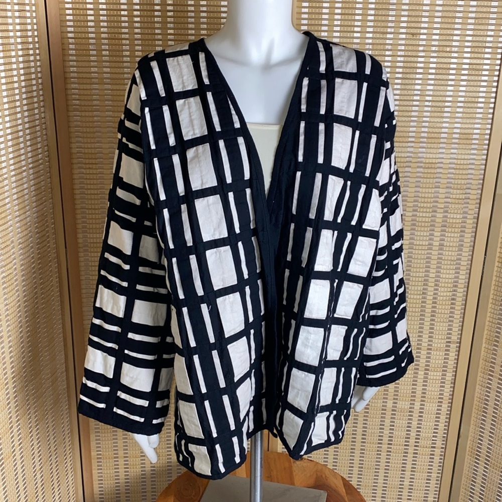 Nepal Yak Magik Color Block  Open Front Jacket Size Medium